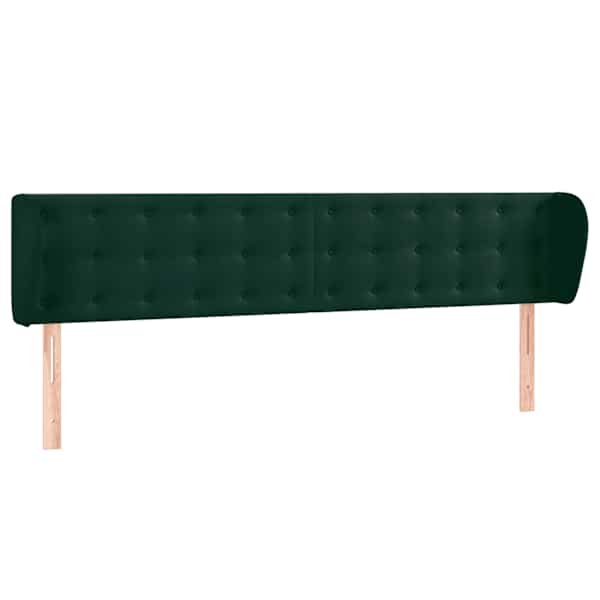 vidaXL voodipeats servadega, tumeroheline, 203x23x78/88 cm, samet