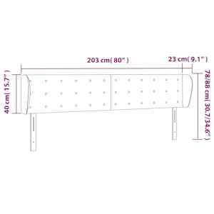 Čelo postele typu ušák tmavě zelené 203x23x78/88 cm samet - obrázek 9