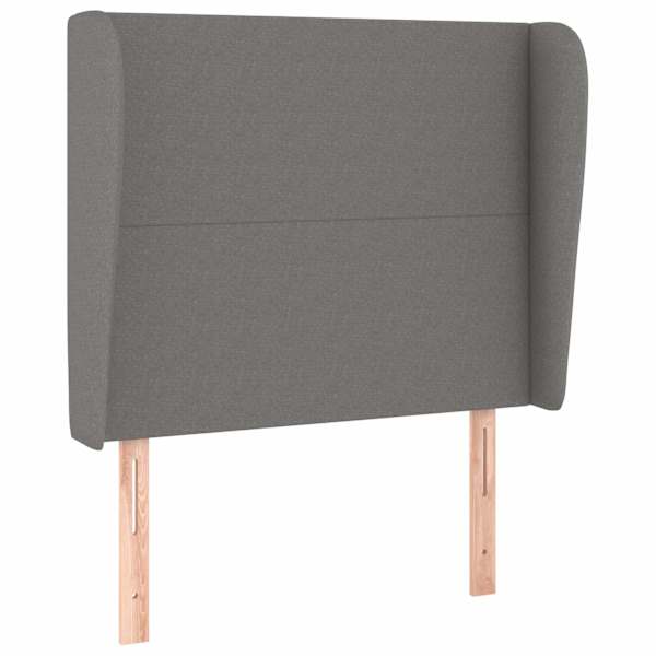 vidaXL voodipeats servadega, tumehall, 83x23x118/128 cm, kangas