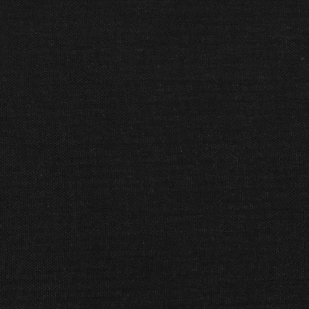 Tăblie de pat cu aripioare, negru, 83x23x118/128 cm, textil