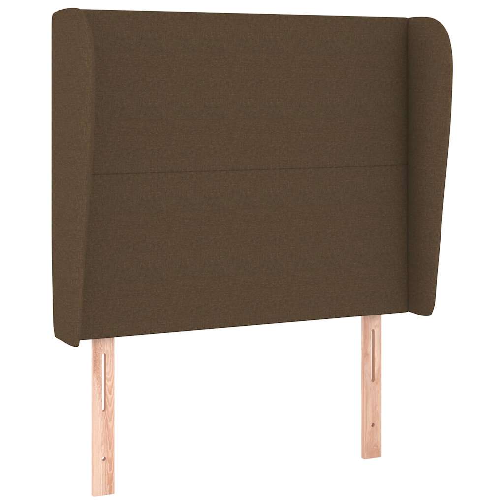 vidaXL Hoofdbord met randen 83x23x118/128 cm stof donkerbruin bruin, foto 3
