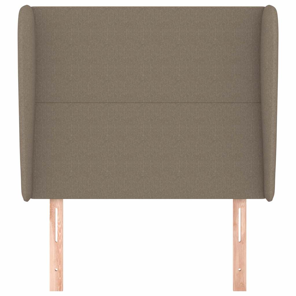 vidaXL Hoofdbord met randen 83x23x118/128 cm stof taupe, foto 2