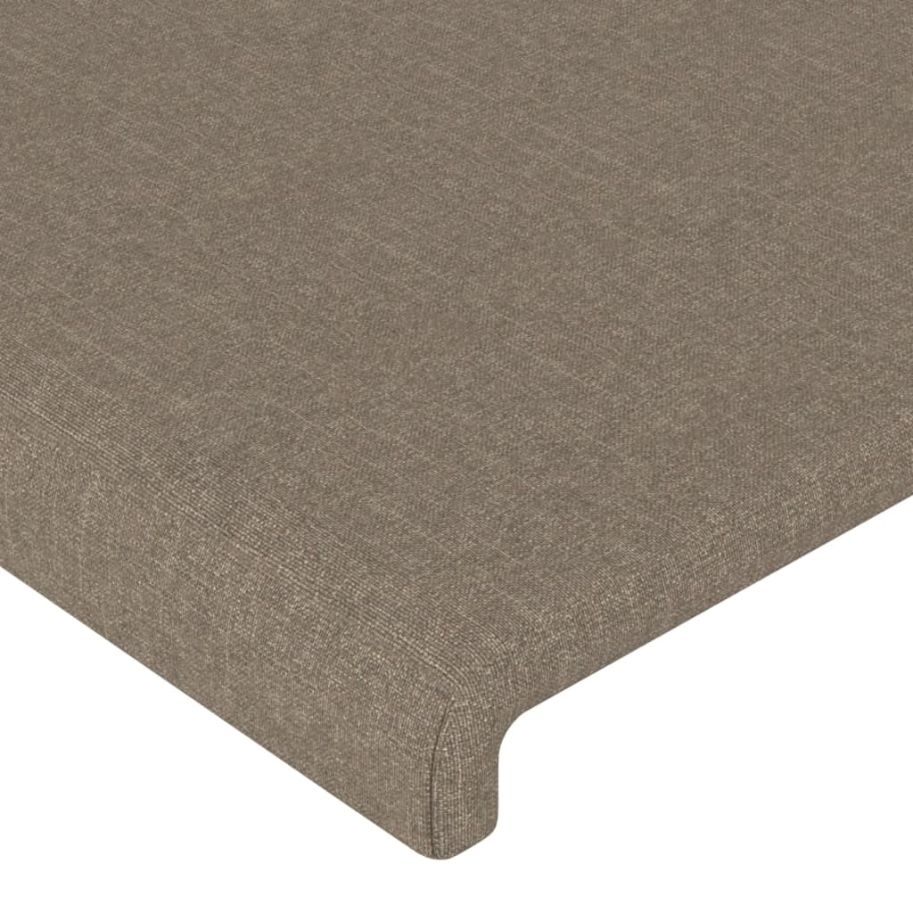 Vzglavje z ušesi taupe 83x23x118/128 cm blago