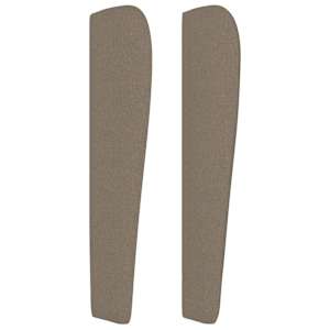 Čelo postele typu ušák taupe 83 x 23 x 118/128 cm textil - obrázek 4