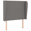 vidaXL voodipeats servadega, tumehall, 93x23x118/128 cm, kangas