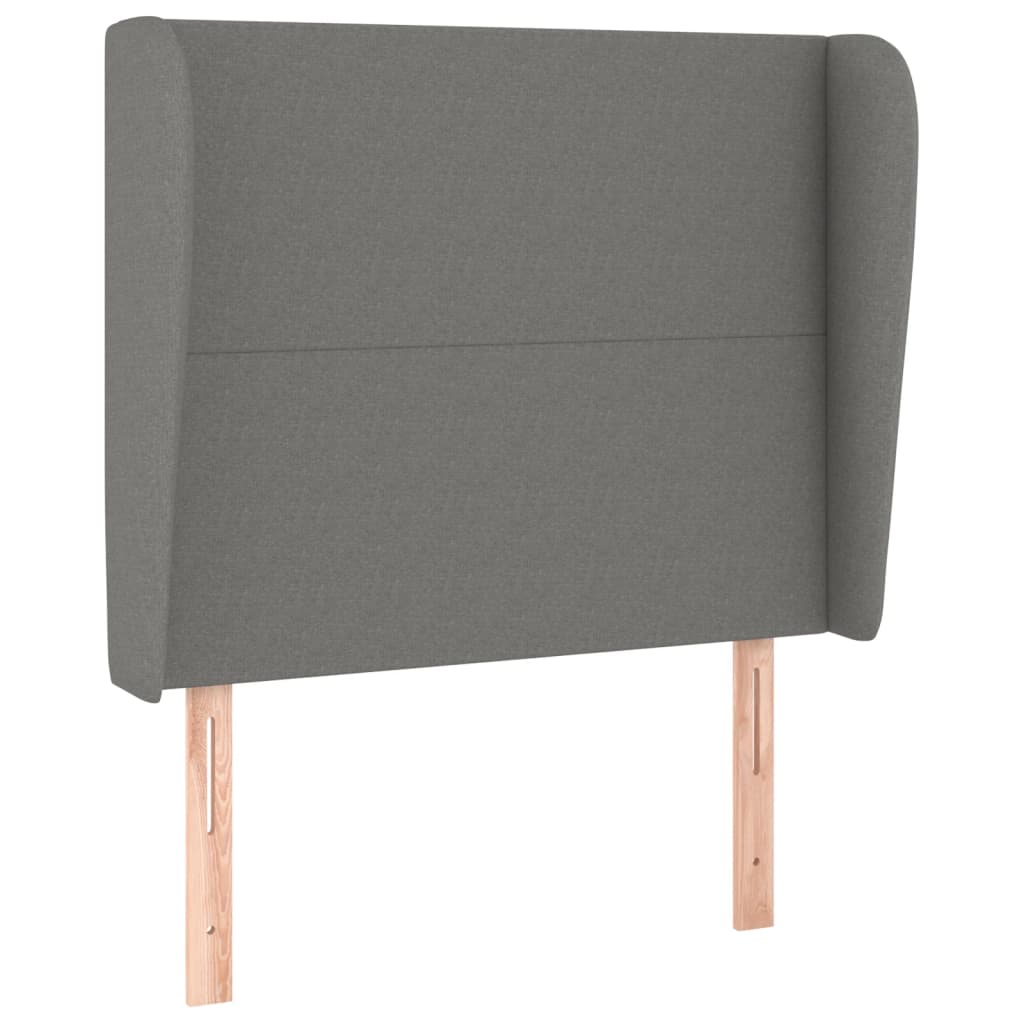 vidaXL Čelo postele typu ušák tmavě šedé 93x23x118/128 cm textil