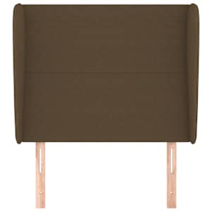 Čelo postele typu ušák tmavě hnědé 93x23x118/128 cm textil - obrázek 3