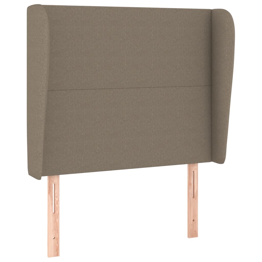 vidaXL Čelo postele typu ušák taupe 93x23x118/128 cm textil