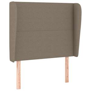 Čelo postele typu ušák taupe 93x23x118/128 cm textil - obrázek 2