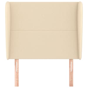 Čelo postele typu ušák krémové 93x23x118/128 cm textil - obrázek 3