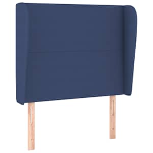 Čelo postele typu ušák modré 93x23x118/128 cm textil - obrázek 2