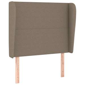 Čelo postele typu ušák taupe 103x23x118/128 cm textil - obrázek 2