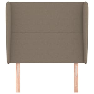 Čelo postele typu ušák taupe 103x23x118/128 cm textil - obrázek 3