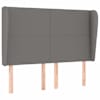 vidaXL voodipeats servadega, tumehall, 147x23x118/128 cm, kangas