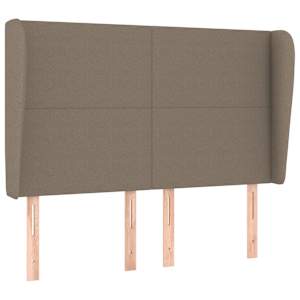 Čelo postele typu ušák taupe 147x23x118/128 cm textil - obrázek 2