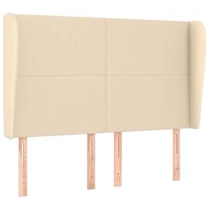 Čelo postele typu ušák krémové 147x23x118/128 cm textil - obrázek 2