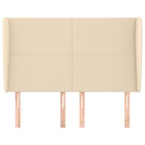 Čelo postele typu ušák krémové 147x23x118/128 cm textil - obrázek 3