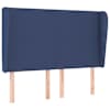 vidaXL voodipeats servadega, sinine, 147x23x118/128 cm, kangas