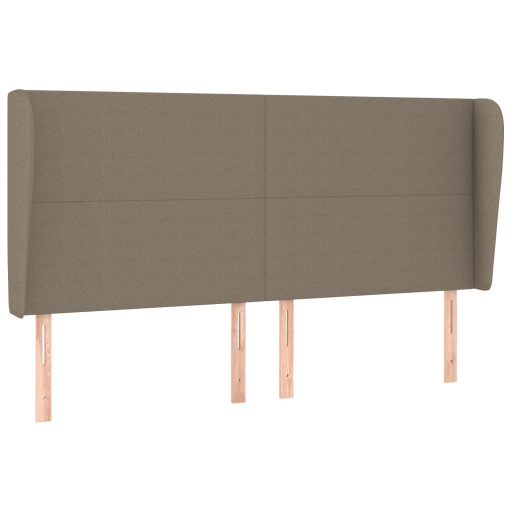 vidaXL Čelo postele typu ušák taupe 183x23x118/128 cm textil