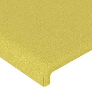 Čelo postele typu ušák zelené 203x23x118/128 cm textil - obrázek 5