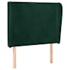 vidaXL voodipeats servadega, tumeroheline, 83x23x118/88 cm, samet