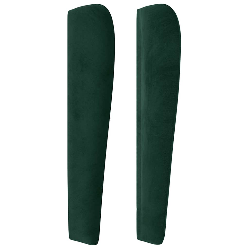 vidaXL Hoofdbord met randen 83x23x118/128 cm fluweel donkergroen groen, foto 4