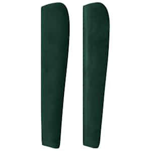 Čelo postele typu ušák tmavě zelené 83 x 23 x 118/128 cm samet - obrázek 4