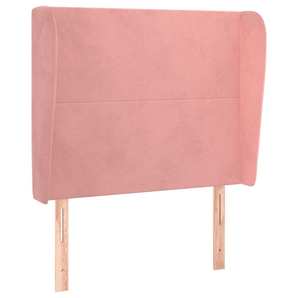vidaXL Hoofdbord met randen 93x23x118/128 cm fluweel roze, foto 3