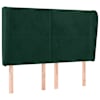 vidaXL voodipeats servadega, tumeroheline, 147x23x118/128 cm, samet