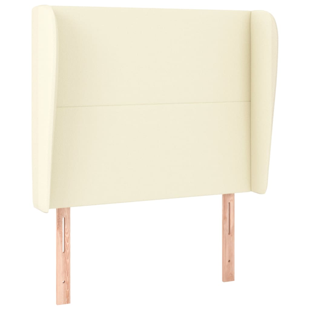 vidaXL Čelo postele typu ušák krémové 83 x 23 x 118/128 cm umělá kůže