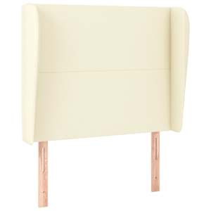 Čelo postele typu ušák krémové 83 x 23 x 118/128 cm umělá kůže - obrázek 2