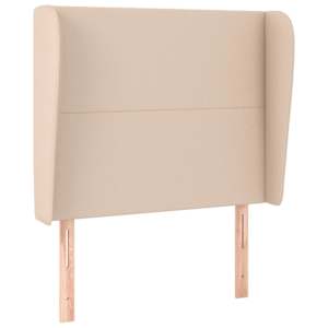 Čelo postele typu ušák cappuccino 83x23x118/128 cm umělá kůže - obrázek 2