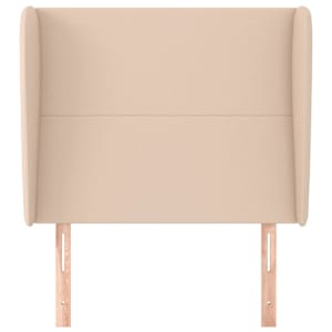Čelo postele typu ušák cappuccino 83x23x118/128 cm umělá kůže - obrázek 3