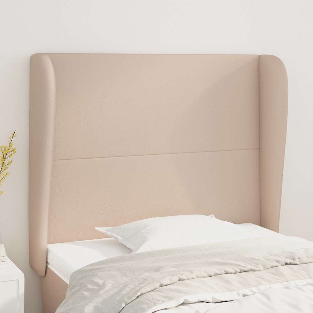 vidaXL Kopfteil mit Ohren Cappuccino-Braun 83x23x118/128 cm Kunstleder