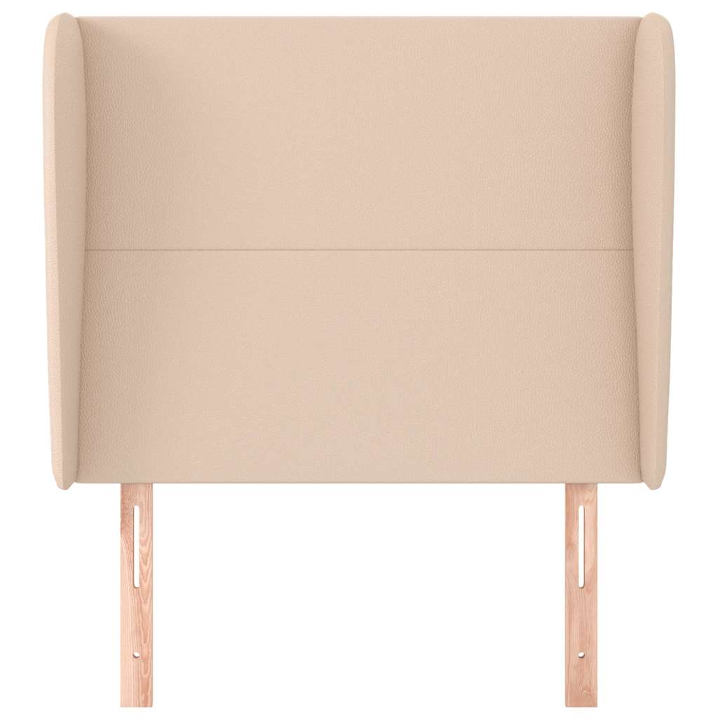 vidaXL Hoofdbord met randen 93x23x118/128 cm kunstleer cappuccinokleur bruin, foto 2