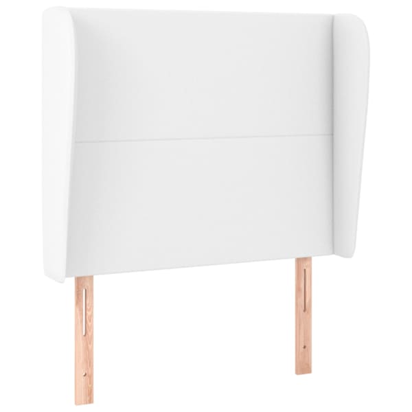 vidaXL voodipeats servadega, valge, 103x23x118/128 cm, kunstnahk