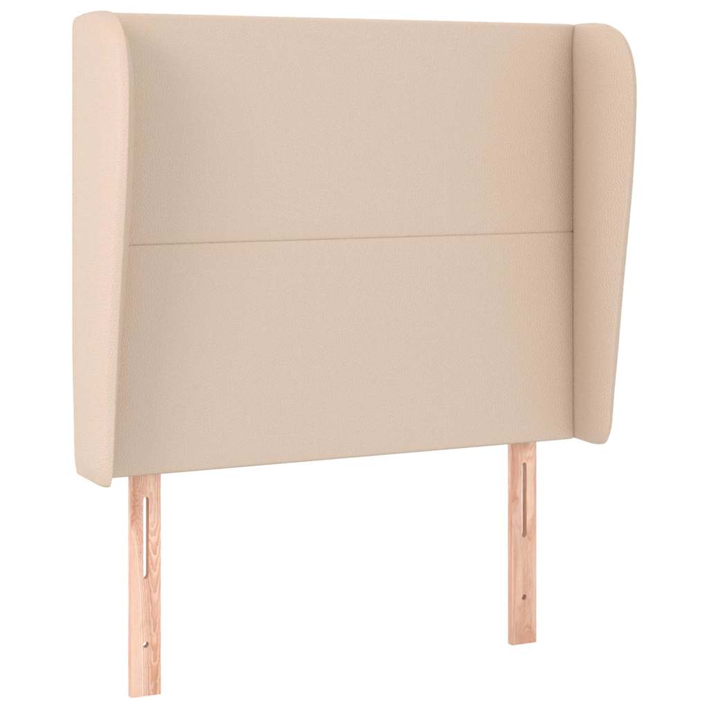 vidaXL Hoofdbord met randen 103x23x118/128cm kunstleer cappuccinokleur bruin, foto 3