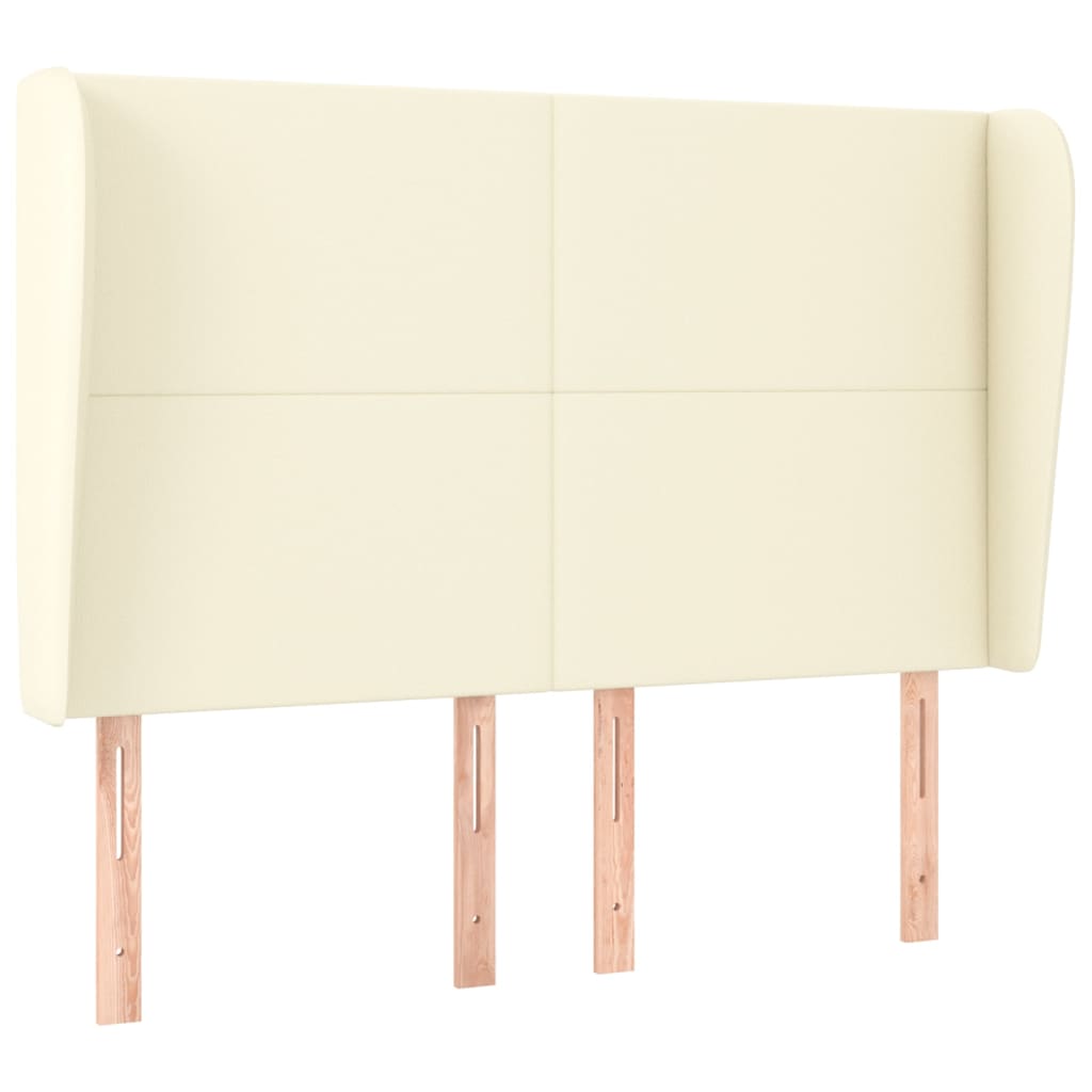 Thumbnail - vidaXL Kopfteil mit Ohren Creme 147x23x118/128 cm Kunstleder