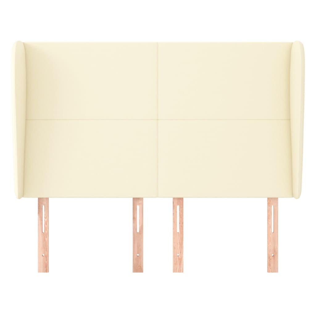 Thumbnail - vidaXL Kopfteil mit Ohren Creme 147x23x118/128 cm Kunstleder