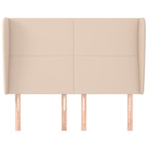 Čelo postele typu ušák cappuccino 147x23x118/128 cm umělá kůže - obrázek 3