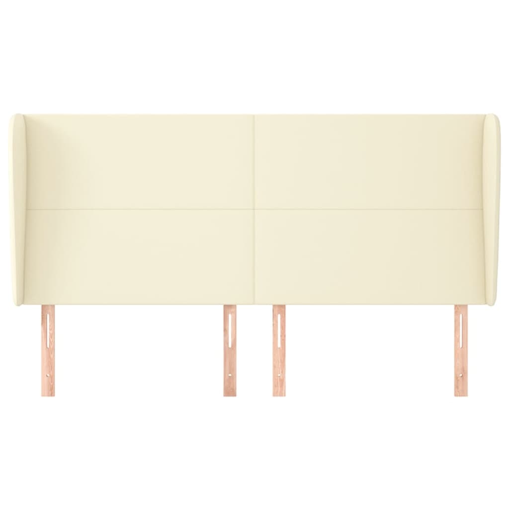 Thumbnail - vidaXL Kopfteil mit Ohren Creme 163x23x118/128 cm Kunstleder