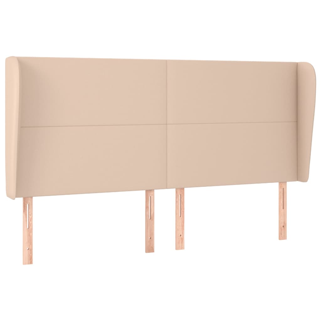 vidaXL Čelo postele typu ušák cappuccino 163x23x118/128 cm umělá kůže