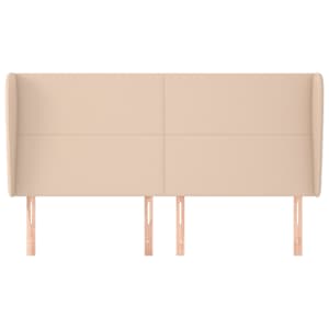 Čelo postele typu ušák cappuccino 163x23x118/128 cm umělá kůže - obrázek 3