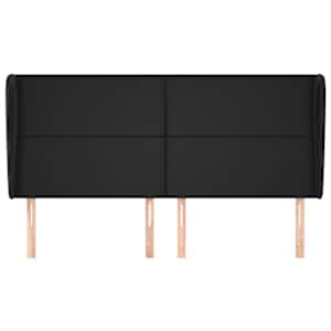 Čelo postele typu ušák černé 183x23x118/128 cm umělá kůže - obrázek 3