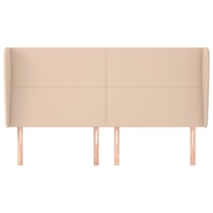 Čelo postele typu ušák cappuccino 183x23x118/128 cm umělá kůže - obrázek 3