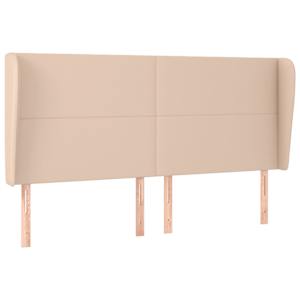 Čelo postele typu ušák cappuccino 203x23x118/128 cm umělá kůže - obrázek 2
