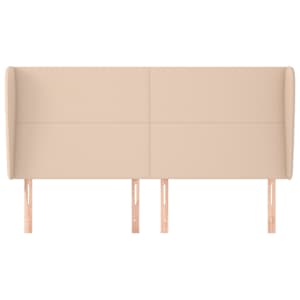 Čelo postele typu ušák cappuccino 203x23x118/128 cm umělá kůže - obrázek 3