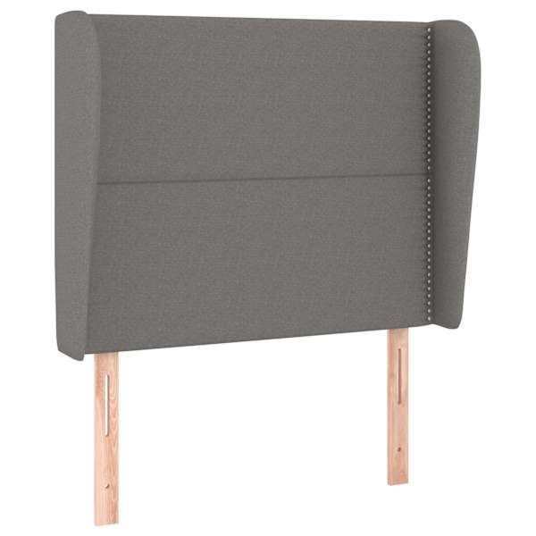 vidaXL voodipeats servadega, tumehall, 83x23x118/88 cm, kangas