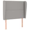 vidaXL voodipeats servadega, helehall, 93x23x118/128 cm, kangas