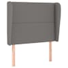 vidaXL voodipeats servadega, tumehall, 93x23x118/128 cm, kangas
